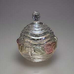 Vintage Anna Hutte Bleikristall Lead Crystal Hand Cut Candy Dish w/ Lid Germany